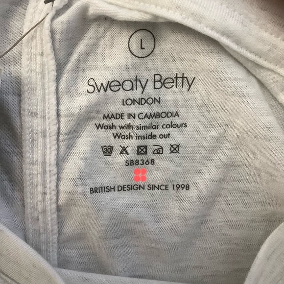 Sweaty Betty NWT Classic White Long Sleeve Tee, L - Picture 4 of 8
